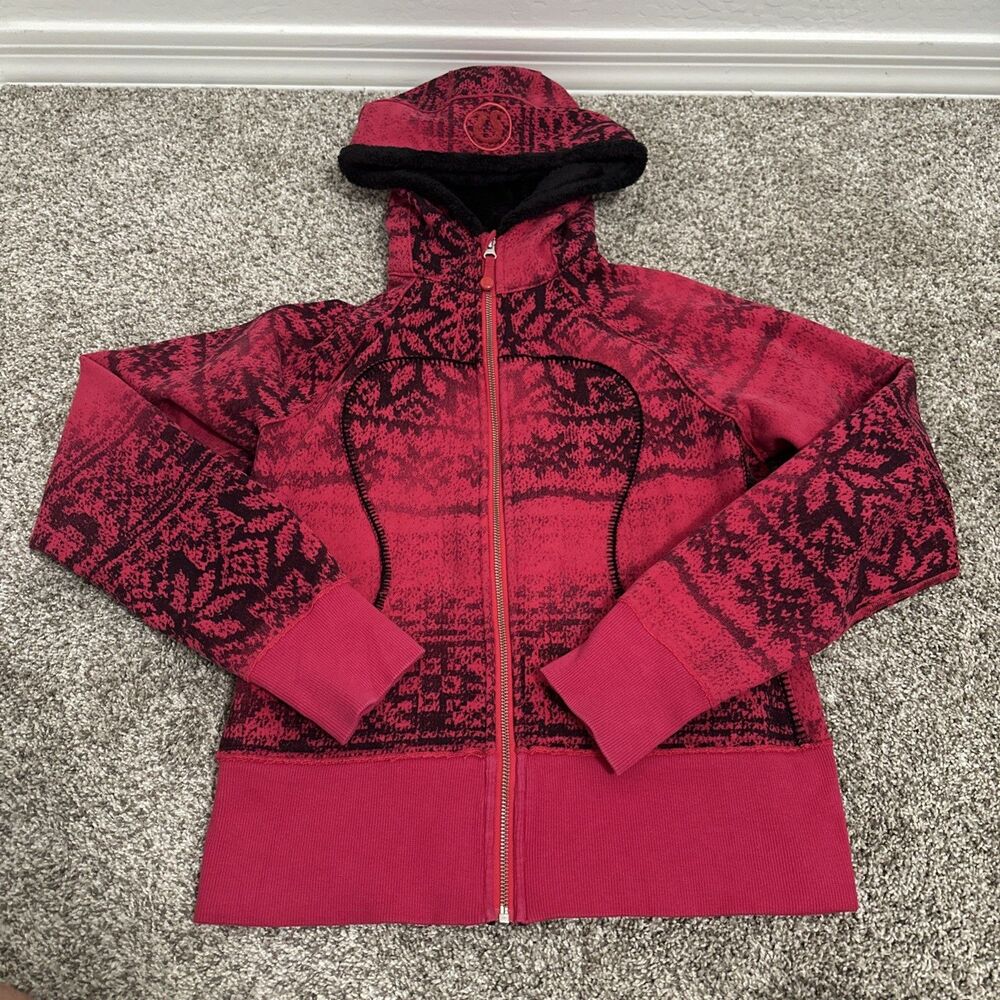 Lululemon Scuba Hoodie Special Edition Snowflake Full Zip Jacket Fleece Size 8 - Picture 1 of 10